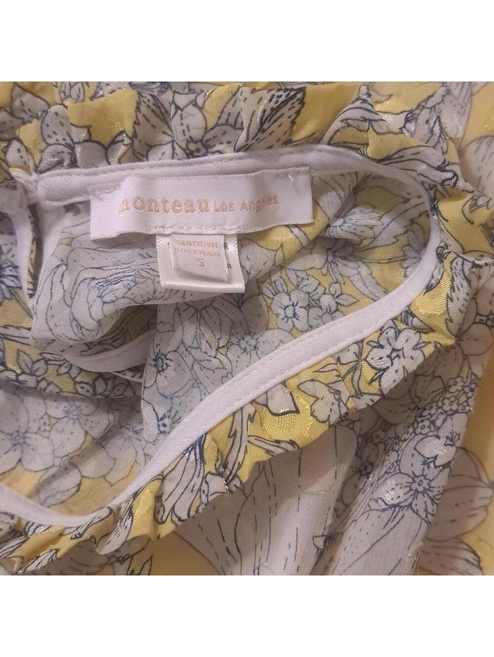 Monteau yellow floral dress size S